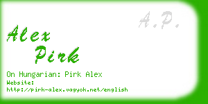 alex pirk business card